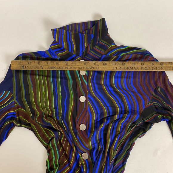 Mugler Abstract-print Long-sleeve Shirt multicolor Women’s size 36 - Picture 12 of 13